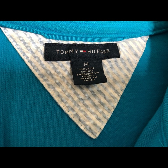 Tommy Hilfiger Blue short sleeved polo shirt. - Picture 3 of 4